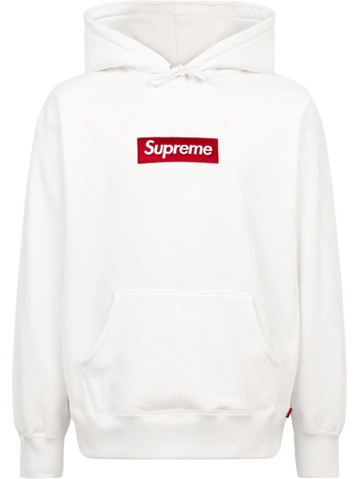 Shop Supreme Box Logo Hoodie In White