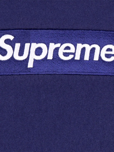 Shop Supreme Box Logo Drawstring Hoodie In Blue