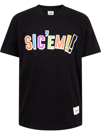 Shop Supreme Wtaps Sic'em T-shirt In Black