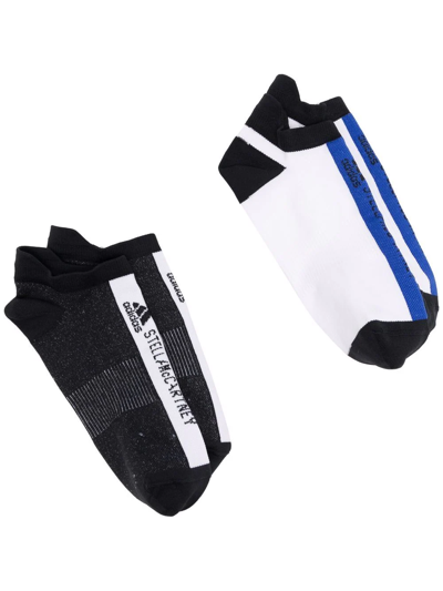 Shop Adidas By Stella Mccartney Logo-print Trainer Socks In Black