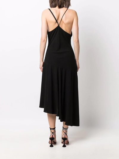 Shop Giuseppe Di Morabito Chain-trimmed Asymmetric Dress In Black