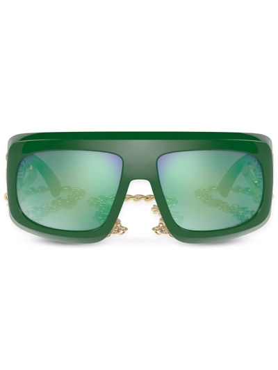 Shop Dolce & Gabbana Joy Therapy Sunglasses In Green