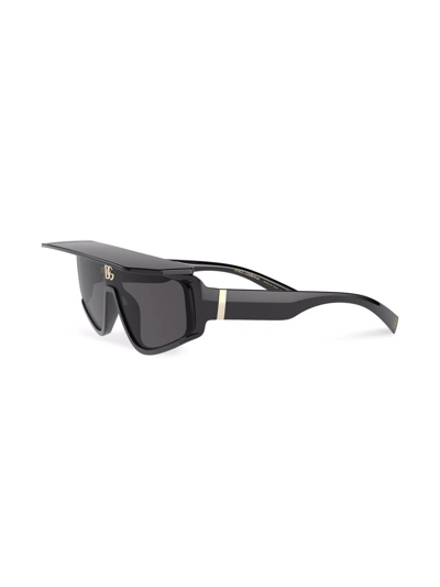 Shop Dolce & Gabbana Dg Crossed Sunglasses In Black