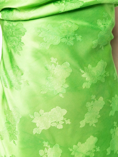Shop Giuseppe Di Morabito Asymmetric Cowl-neck Slip Dress In Green