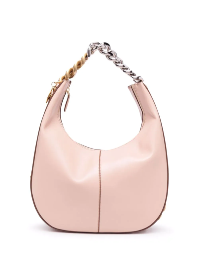 Shop Stella Mccartney Frayme Chain Tote Bag In Pink