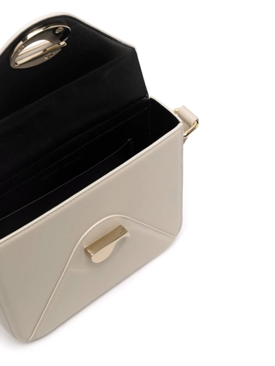Shop Coperni Mailbox Leather Crossbody Bag In Neutrals