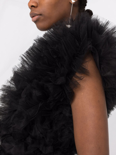 Alchemy X Lia Aram Ruffle-detail Bodysuit In Black