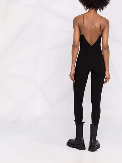 Shop Alchemy X Lia Aram Lace-trim Bodysuit In Black