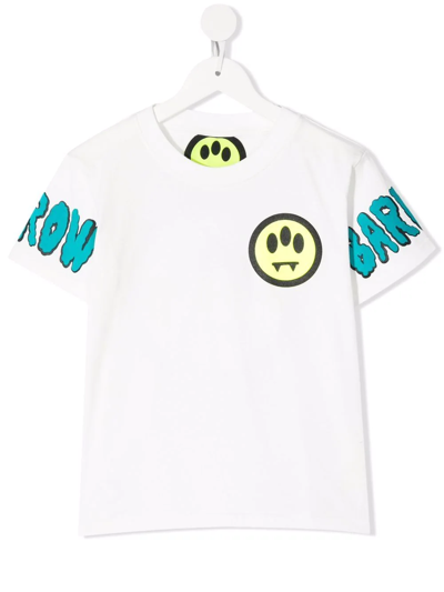 Barrow White T.shirt For Kids With Smile In White