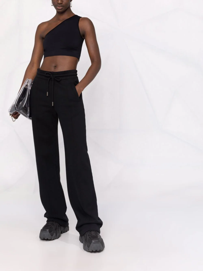 Shop Rick Owens Athena One-shoulder Crop Top In Black