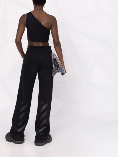 Shop Rick Owens Athena One-shoulder Crop Top In Black