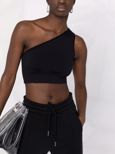 Shop Rick Owens Athena One-shoulder Crop Top In Black