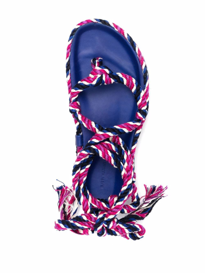 Isabel Marant Erol Cotton Toe-post Sandals In Pink