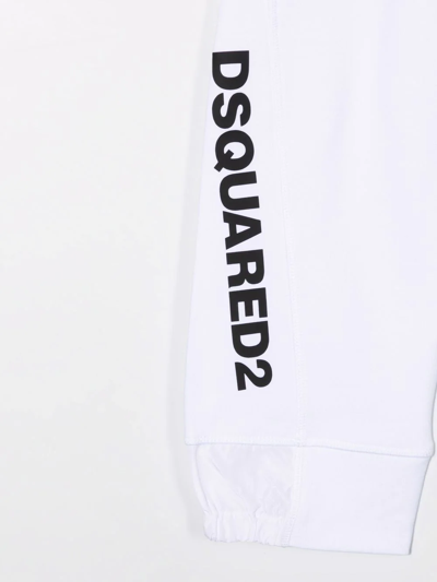 Shop Dsquared2 Logo-print Cotton Track Pants In White