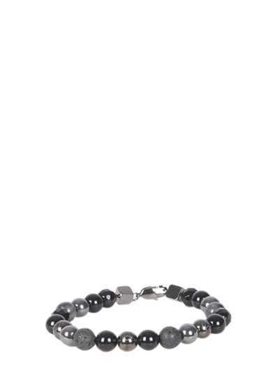 Shop Northskull Bracelet With Multicolored Gems And Beads With Arrow Unisex In Black