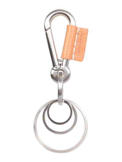 Hender Scheme Karabiner Key Ring In Beige