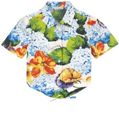 Shop Dolce & Gabbana Blue Floral Shirt