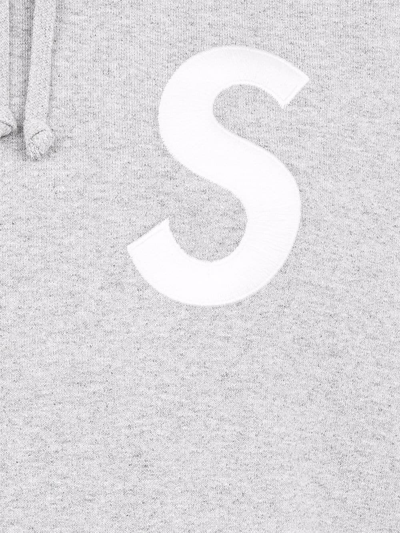 Shop Supreme S Logo Split Hoodie In Grey