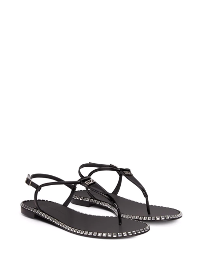 Giuseppe Zanotti Bellatriks T-bar Studded Sandals In Black