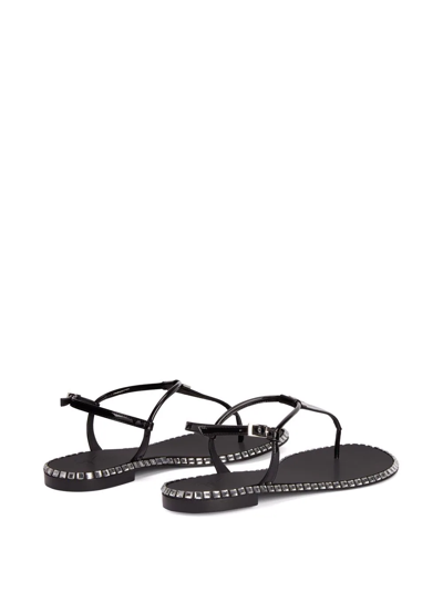 Giuseppe Zanotti Bellatriks T-bar Studded Sandals In Black