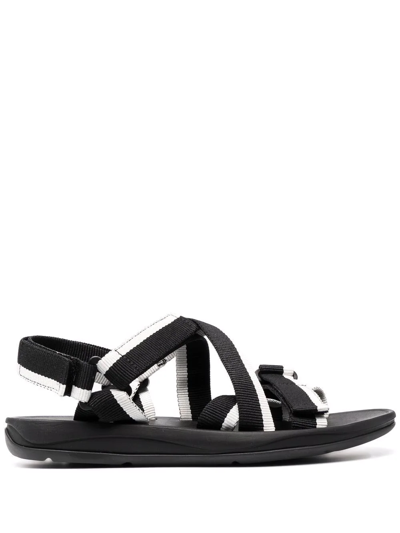 Shop Camper Match Touch-strap Sandals In Black