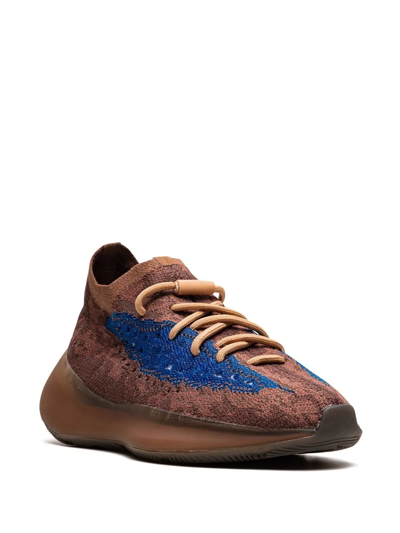Shop Adidas Originals Yeezy Boost 380 Reflective "azure" Sneakers In Brown