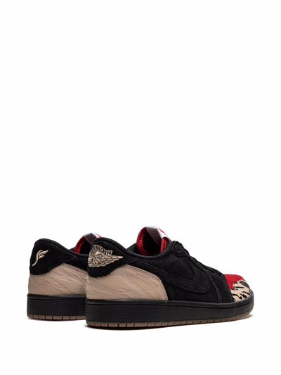 Jordan X Solefly Air  1 Low Sp "carnivore" Sneakers In Black