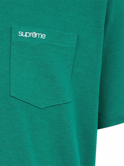 Shop Supreme Pocket-detail T-shirt In Green