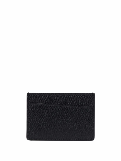 Shop Maison Margiela Small Leather Card Holder In Black