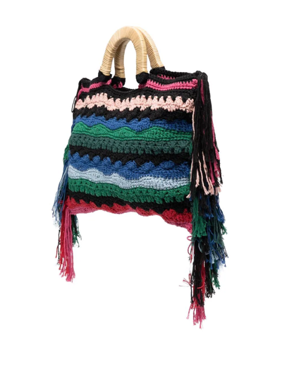 Shop Nannacay Vera Crochet Tote Bag In Black