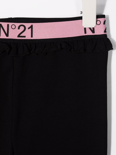 Shop N°21 Logo-waistband Leggings In Black
