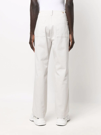 Shop Closed High-waist Straight Leg Trousers In Grey