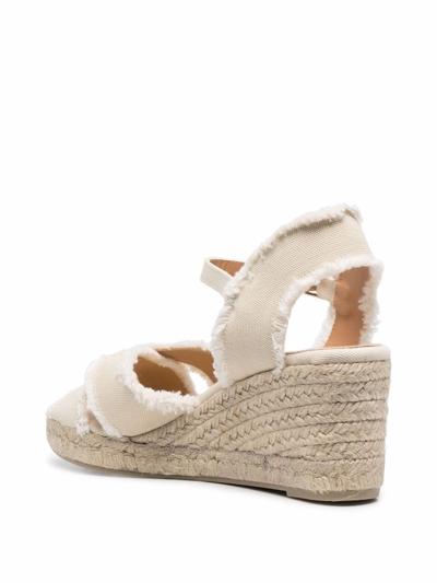 Shop Castaã±er Bromelia Wedge Espadrilles In Neutrals