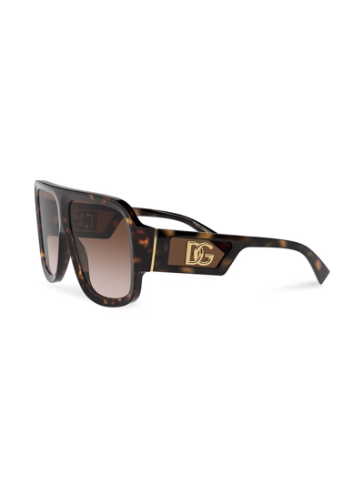 Shop Dolce & Gabbana Magnificent Oversized-frame Sunglasses In Black