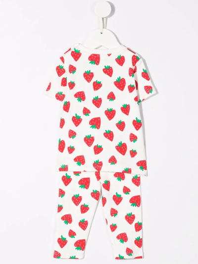 Shop Stella Mccartney Strawberry-print Trouser Set In White