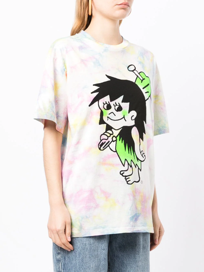 Shop Aries Cavewoman Tie-dye T-shirt In Multicolour