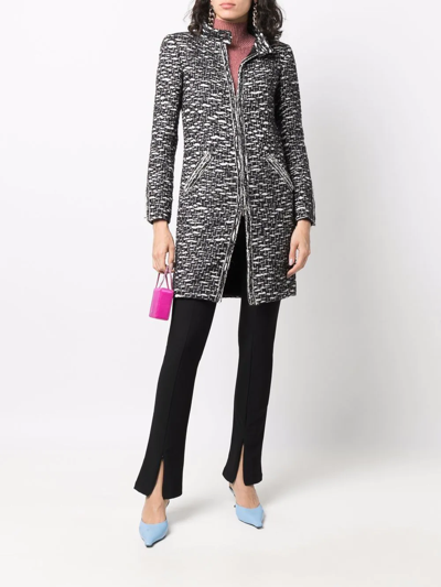 Pre-owned Chanel 2010 Bouclé Zip-up Jacket In Black