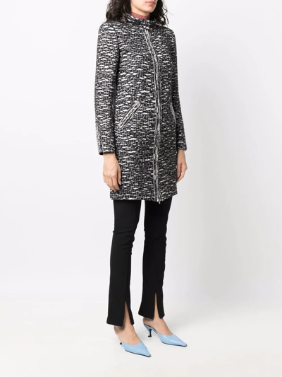 Pre-owned Chanel 2010 Bouclé Zip-up Jacket In Black