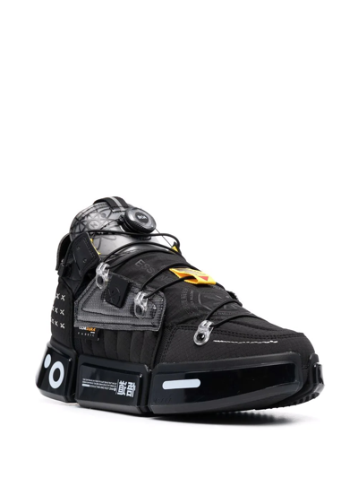 Shop Li-ning Low-top Platform Sole Sneakers In Black