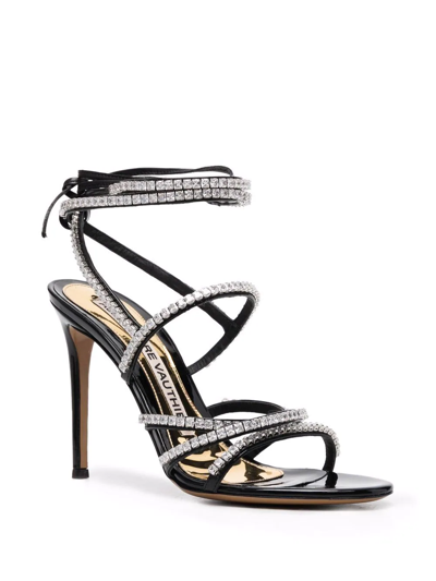 Alexandre Vauthier Crystal-embellished Strap Sandals In Black