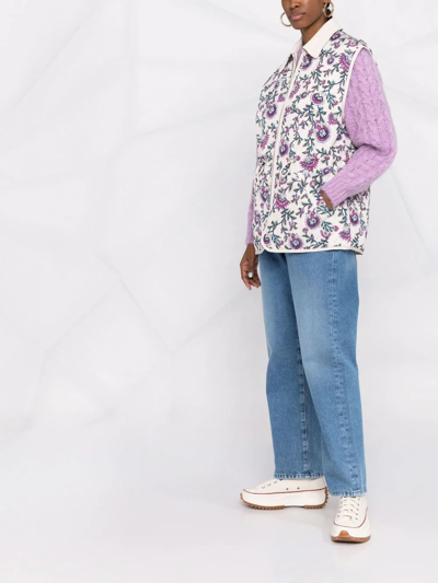 Isabel Marant Floral-print Gilet In Neutrals
