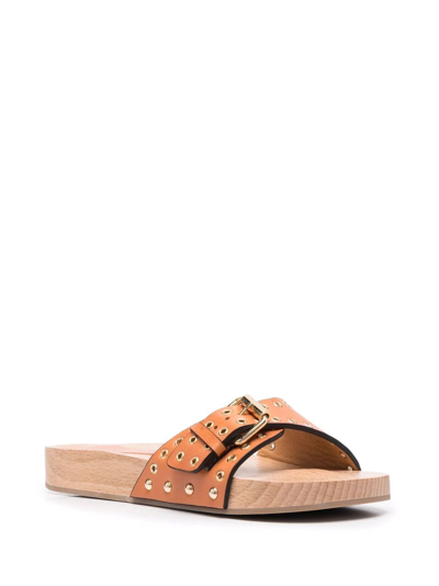 Shop Isabel Marant Jaso Flat Sandals In Neutrals