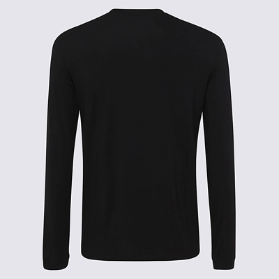 Shop Giorgio Armani Black Viscose Blend T-shirt