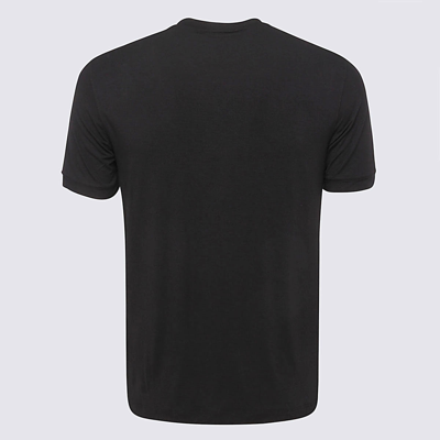 Shop Giorgio Armani Black Viscose-blend T-shirt