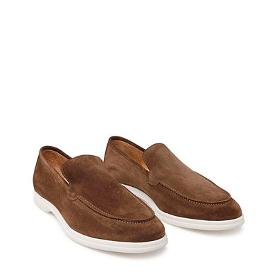 Shop Eleventy Brownsuede Loafers