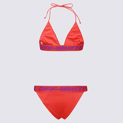 Shop Off-white Coral Red Bikini Set