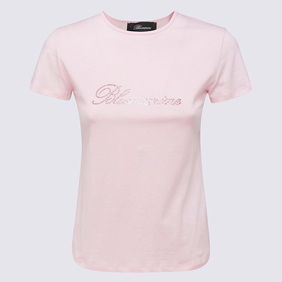 Shop Blumarine T-shirt In Cotone Rosa In Pink