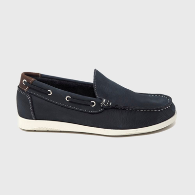 Hanks Brand Fragata Boat Shoes In Leather In Blue | ModeSens