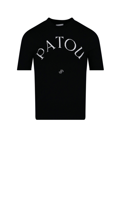 Shop Patou Short Sleeve Logo Sweater
