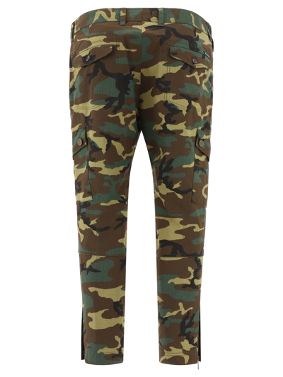 Shop Dolce & Gabbana Camouflage Cargo Pants In Green